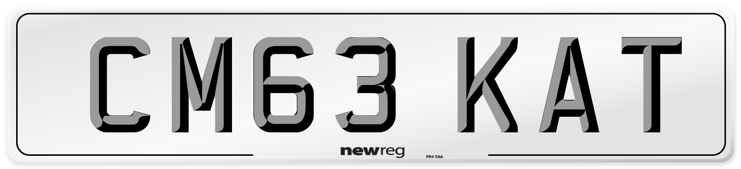 CM63 KAT Number Plate from New Reg
